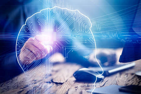 Machine Learning AI. Marketing Plan Analysis. Data On Cloud Computer