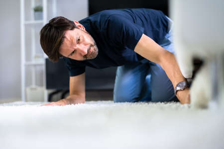 Lost Something Looking For Things. Searching Keysの写真素材