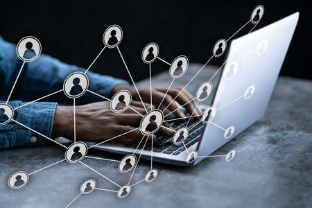 Business Customer Network. Global Digital Data Concept