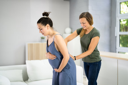 Doula Therapist Care And Treatment For Pregnant Womanの写真素材