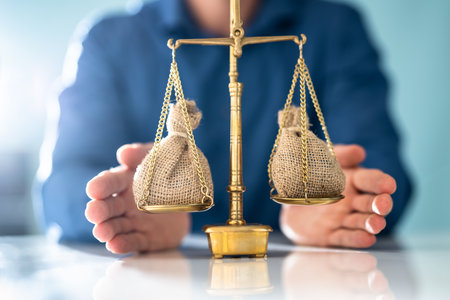 Money Advisor Income Protection And Security. Legal Scaleの写真素材