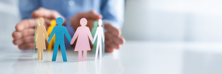 Inclusive Diversity LGBT Colors. Diversity And Inclusion Insuranceの写真素材