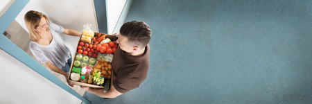 Online Grocery Delivery To Woman At Home