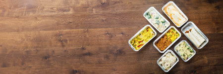 Food Meal Prep Packed Lunch. Packed Away Mealsの写真素材