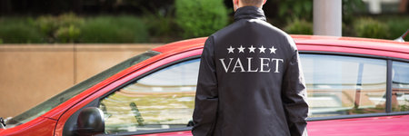 Valet Car Driver And Bellboy Parking Manの写真素材