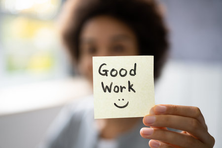 Compliment And Praise Message Sign. Business Concept Noteの写真素材