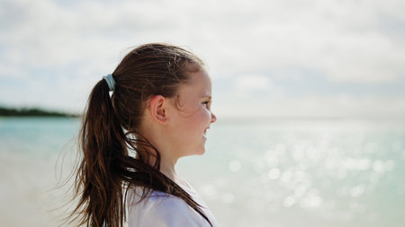 Summer Beach Travel. Childhood And Sea Leisure Vacationの写真素材