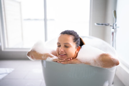 Pretty Person Bathroom Spa Care And Relax
