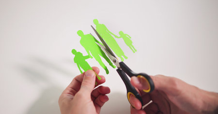 Divorce Law And Custody Battle. Difficult Legal Court