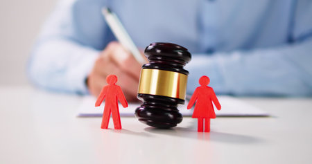 Family Divorce Attorney. Separation And Break. Legal Lawの写真素材