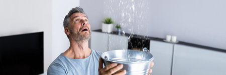 Water Flood And Pipe Leak In Houseの写真素材