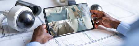 Alarm Intruder Video Monitoring And Security Surveillance Systemの写真素材