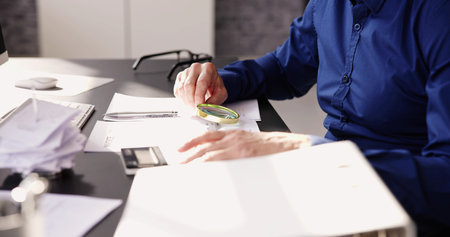 Irs Tax Audit. Auditor Doing Debt Fraud Inspectionの写真素材