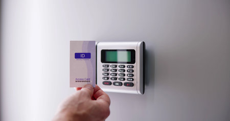 RFID Security Card Swipe. Apartment Door With Id System