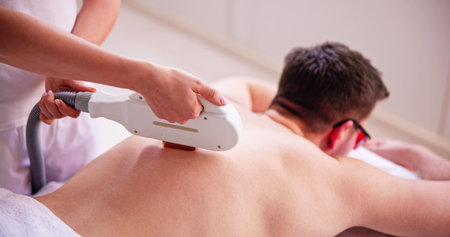 Men Spa Services IPL Laser Hair Removalの写真素材