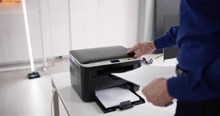 Corporate Office Printer Photocopy Machine. Laser Copierの素材 [FY310202585618]