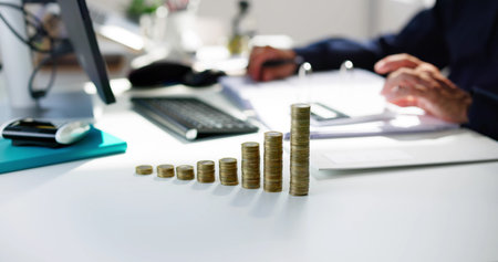 Income Tax Raise And Finance. Paying Insurance Moneyの写真素材