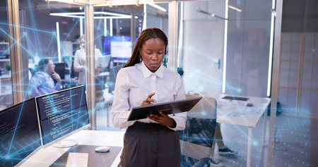 AI Scientist Engineer Woman. Professional Business Person