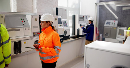 Factory Inspection Work And Surveying. Safety Management Check