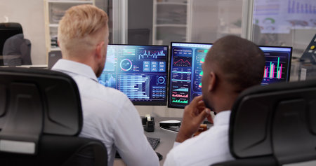 African American Data Analyst Using Data Analytics KPI Dashboard