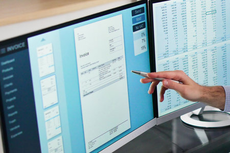 Electronic Data Training for Tax Invoices and Spreadsheetsの写真素材