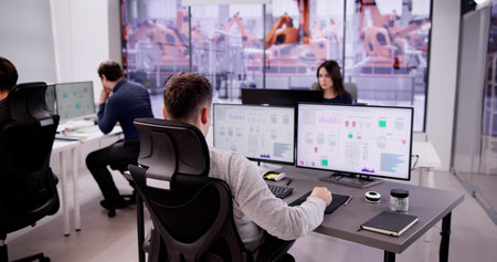 Industrial Engineer Team With Technology Innovation In Factoryの写真素材