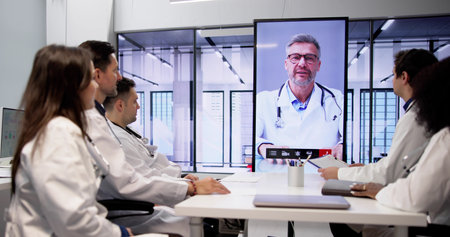 Doctor Team Meeting Video Conference Webinar Call