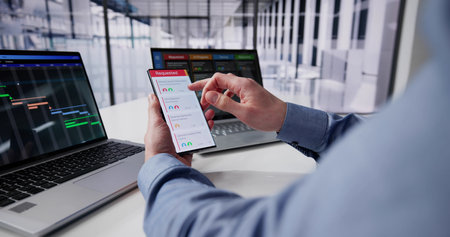 Project Manager Using Agile Software In Office