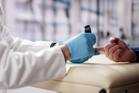 Blood Sugar Diabetes Healthcare Check For Manの写真素材