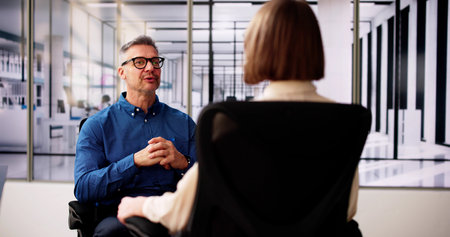 Business People Talk Or Conversation At Interview