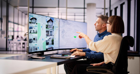 Cadastre Map Plan. Real Estate Property Landの写真素材