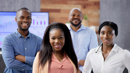 Diverse Group of Multicultural Business Professionals in Office