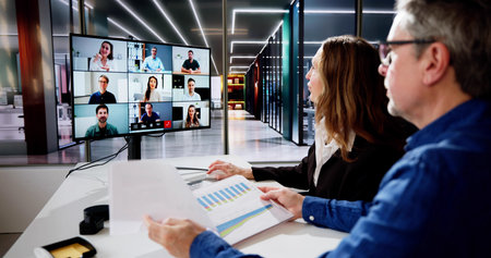 Online Video Conference Business Meeting Call Or Webinar