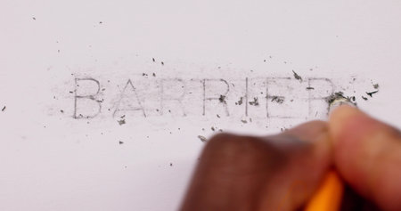 Remove Barriers. Breaking Road Barrier Shortcut To Successの写真素材