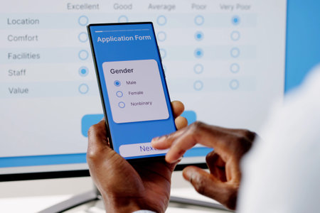 Online Application Form. College Education. Home Technologyの写真素材