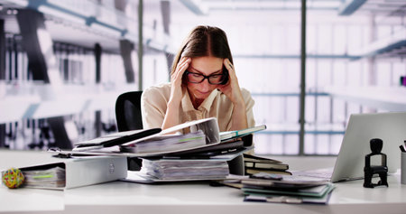 Team Leadership At Workplace. Leader Boss Stress And Headache
