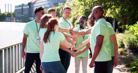 Volunteer Social Community Teamwork. Volunteering Unity And Help