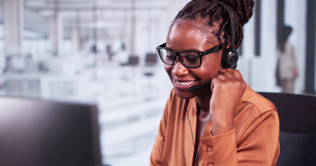 Video Conference Webinar Business Call Banner With Computerの写真素材