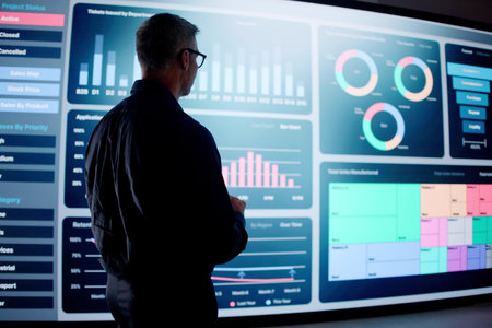 Big Data Artificial Intelligence Dashboard. KPI Software Technologyの写真素材