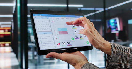 Appointment Schedule Planner And Date Calendar On Hybrid Laptop