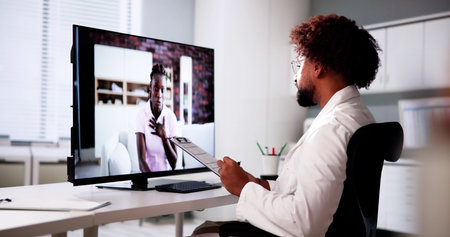 Video Conference Doctor Telemedicine Consult Call Or Webinar