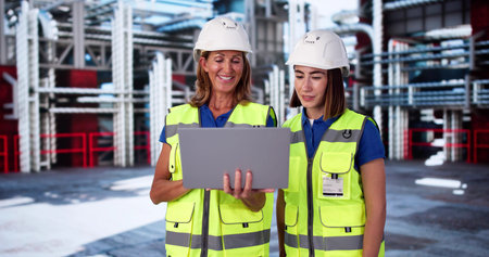 Osha Safety Inspectors Using Technology At Oil Refinery