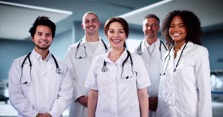 Diverse Health Doctor Group. Hospital Medical Teamの写真素材