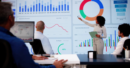 Financial Financial KPI Dashboard Meeting In Boardroom
