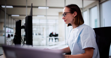 Nurse Or Doctor Using Video Conference In Hospital