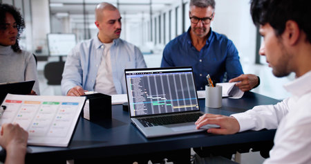 Employees Staff Schedule And Time Reports Or Computer In Cloud