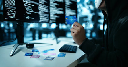Credit Card Fraud And Identity Theft. Cyber Security Hack