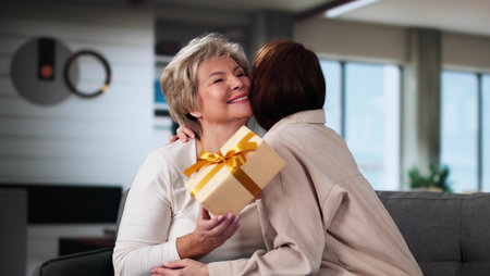 Birthday Of Mother Day Surprise From Daughterの写真素材