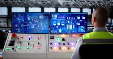 Scada Control Technology At Wine Fermentation Factoryの写真素材