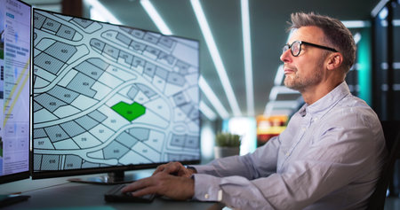 Cadastre Map Plan. Real Estate Property Landの写真素材